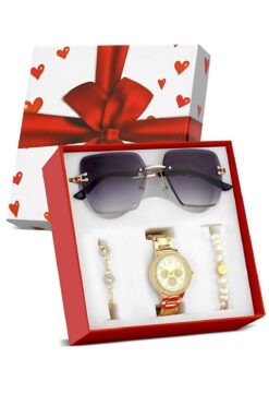 Zzla Anneler Günü Hediyesi Kadın Kol Saati & Güneş Gözlüğü & 2 Çift Bileklik Pl166