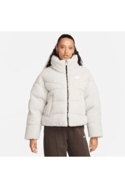 Nike Sportswear Therma-FIT Syntetic-Fill City Sherpa Kadın Bej Peluş Ceket