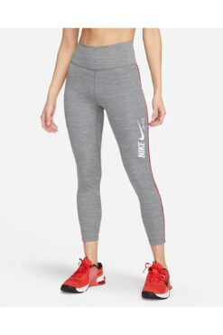 Nike One Normal Belli 7/8 Toparlayıcı Kadın Gri Tayt