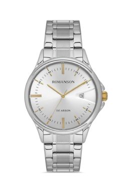 Romanson Ca5a10mmwca1r2 Çelik Kordon Gümüş Renk Takvimli Erkek Kol Saati