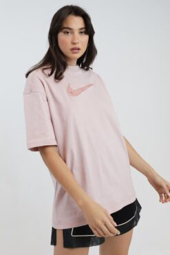 Nike Sportswear Swoosh Oversize Pembe Kadın T-Shirt