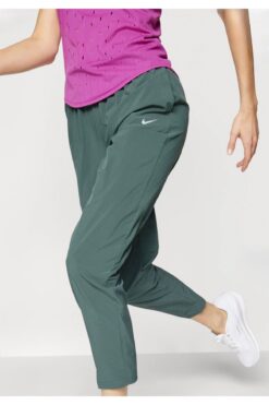Nike Dri-Fit Fast Mid-Rise 7/8 Running Yeşil Kadın Koşu Eşofman Altı