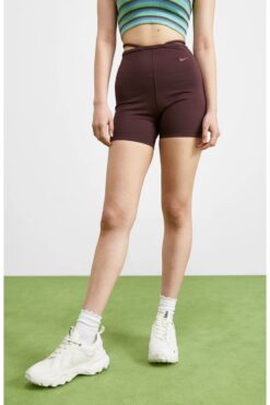 Nike Sportswear Everyday High-Waisted Biker Kahverengi Kadın Şort