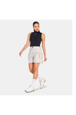 Nike Sportswear Essential Woven High-Rise Krem Kadın Şort