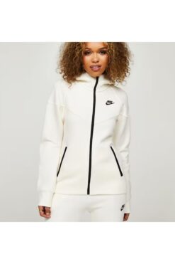 Nike Sportswear Tech Fleece Windrunner SU24 Full-Zip Hoodie Kadın Sweatshirt FB8338-110 ASLAN SPORT