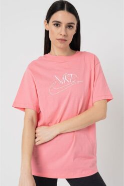 Nike Sportswear Tee Bol Kesim Pembe Pamuklu Kadın Spor Tişört