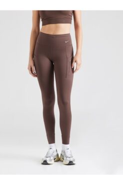 Nike Go Firm-Support Mid-Rise Full-Length Training Kahverengi Kadın Tayt