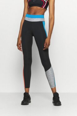 Nike One 7/8 Colour-block Heathered Gri Kadın Tayt