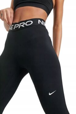 Nike Pro Normal Belli File Panelli Siyah Kadın Tayt