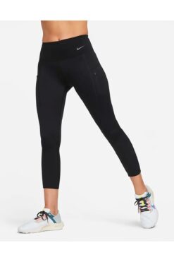 Nike Yüksek Destekli Normal Belli Kısaltılmış Cepli Kadın Taytı