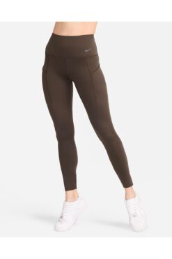 Nike Dri-Fit Universa Medium-Support High-Waisted Full-Length Training Kahverengi Kadın Tayt