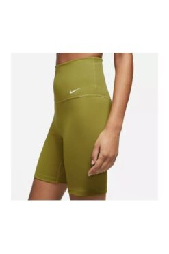 Nike Kadın Yeşil Yüksek Belli Kısa Biker Tayt dv9022-390 DRY Fİt