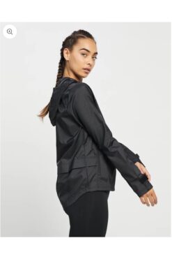 Nike Essential Running Full-Zip Hoodie Siyah Kadın Koşu Ceketi