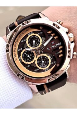 Naviforce Deri Kordon Iç Fonksiyonları Aktif 3 Atm Suya Dayanıklı Erkek Kol Saati E.nvf.k.9110