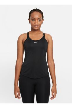 Nike Siyah - Gri - Gümüş Kadın Atlet DD4941-010 W NK ONE DF ELSTKA TANK
