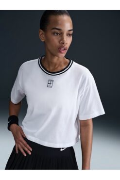 Nike Dri-FIT Heritage SS Crop Tee Kadın Tişört