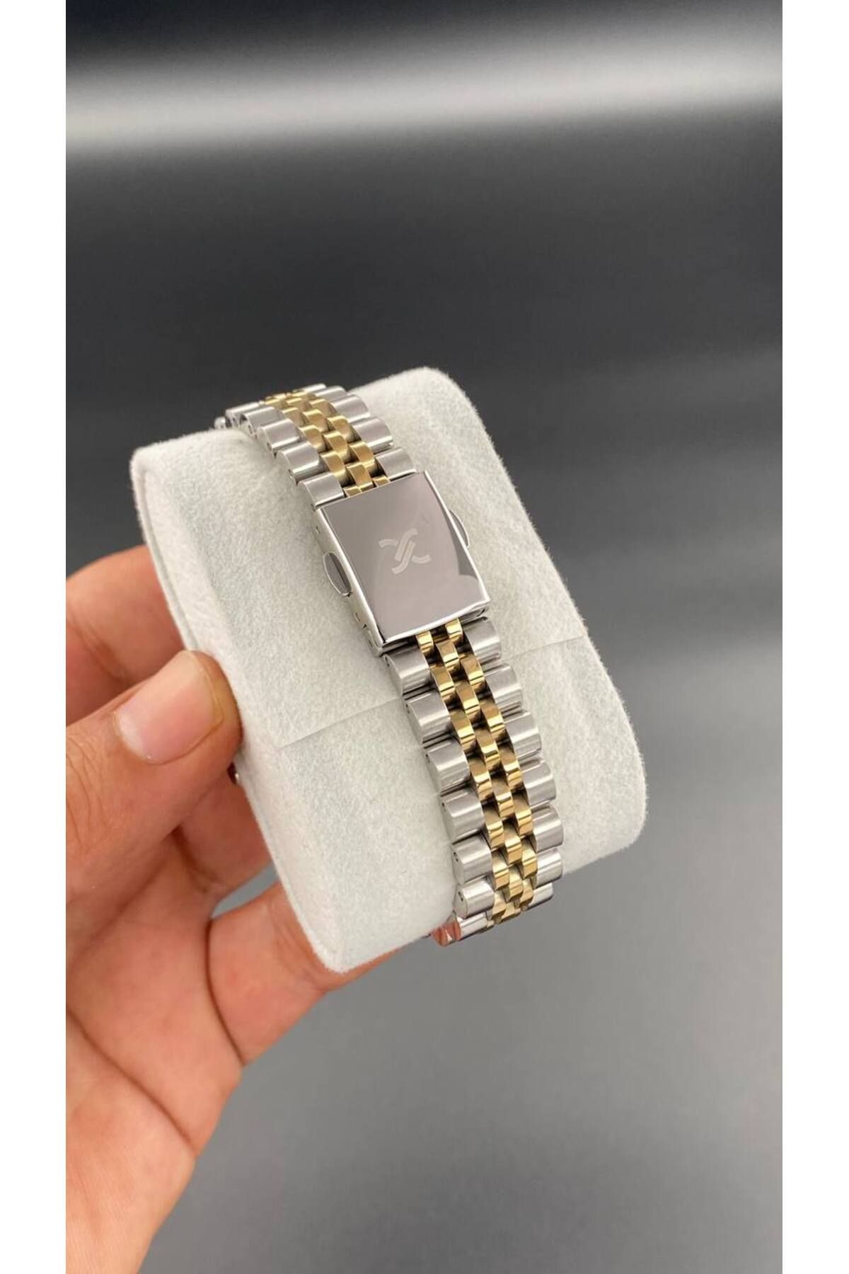 Daniel Klein Kadın Kol Saati Çelik kordon 3 ATM Su Geçirmez Gold Gümüş Yeşil Renk - Görsel 3