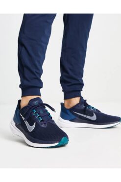 Nike Air Winflo 9 Mavi Siyah Unisex Koşu Spor Ayakkabısı