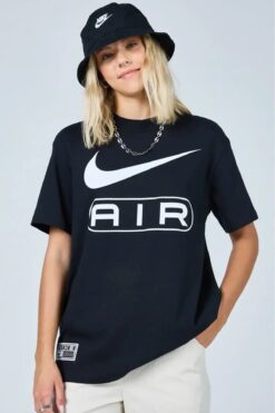 Nike Tee Air Bf Sp24 Kadın Siyah Bol Kesim Tişört