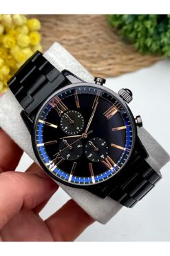 S.POLO Yeni Sezon Siyah Renk Çelik Kordon Erkek Kol Saati Bileklik Hediyeli Babalar Günü Hediyesi