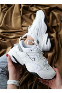 Nike M2k Tekno Leather Unisex Reflector Sneaker Hakiki Deri Beyaz Spor Ayakkabı