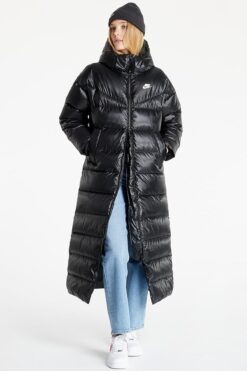 Nike Sportswear Down Fill Jacket Kaz Tüyü Geniş Kalıp Uzun Siyah Mont