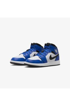Nike Jordan Air 1 Mid unisex Mavi deri Spor Ayakkabı dq8423-402