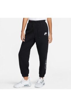 Nike Sportswear Air Fleece Siyah / Beyaz Kadın Eşofman Altı