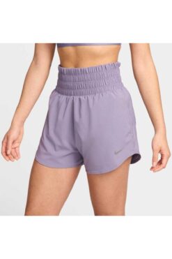 Nike One Dri-FIT Ultra Yüksek Belli 8 cm Slip Astarlı Kadın Kahverengi Şort.