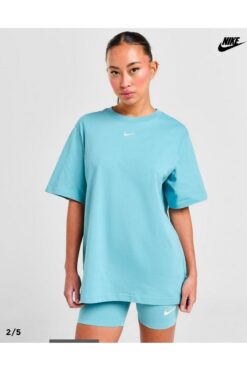 Nike Sportswear Loose Fit Short-Sleeve Mavi Kadın T-shirt