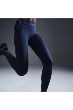 Nike Trail Go Yüksek Destekli Yüksek Belli Cepli - Çantalı Mavi Kadın Koşu Taytı