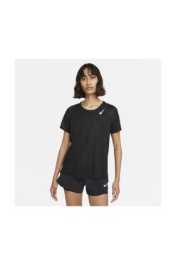Nike W Nk Df Race Top Ss Kadın Siyah T-shirt - Dd5927-010
