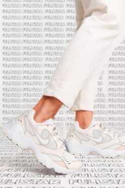 Nike Air Heights Beige Sneaker Hakiki Deri Ve Tekstil Günlük Spor Ayakkabı Bej