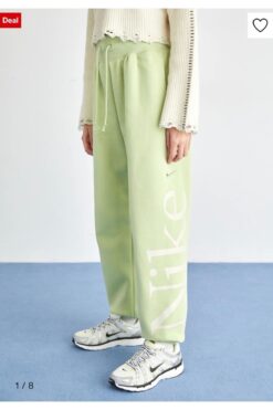 Nike Sportswear Phoenix Fleece Os Logo Oversize Yeşil Kadın Eşofman Altı