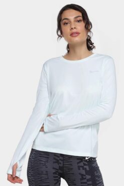 Nike Dri Fit Miler Sweatshirt Sırt Panelli Uzun Kollu Koşu Antrenman Üstü Beyaz