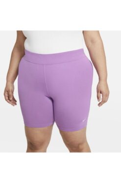 Nike Sportswear Essential Women's Mid-rise Bike Shorts Kadın Şort- Mor Dc6949-591