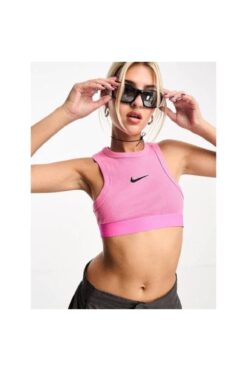 Nike Sportswear Trend Crop Ribbed Pembe Kadın Atlet