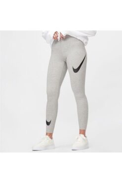 Nike Sportswear Swoosh Leg-a-see Kadın Gri Tayt Db3896-063
