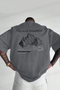 Teenage Millionaire Erkek Arid Mountain Oversize Gri Salas T-Shirt