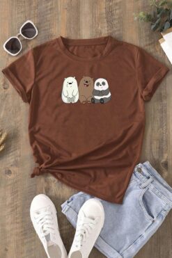 uyguntarz Unisex Kafadar Ayılar Tasarım Tshirt