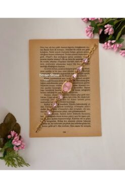 chaoyada Damla Pembe Taş Kordon Vintage Saat Hediye Kutusunda
