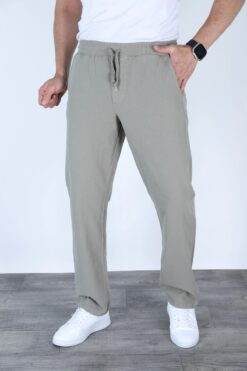 MYRAB DENİM Baggy Keten Pantolon Jogger Çağla Yeşili