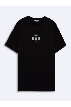 Ltb Sıfır Yaka Kısa Kollu Regular Siyah T-shırt