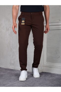 ZRV TEKSTİL Erkek Petek Desen Keten Pantolon