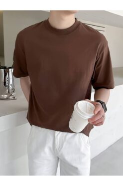 EYAX MODA Bisiklet Yaka Basic T-shirt