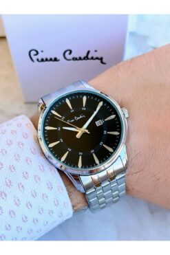 Pierre Cardin Çelik Kordon 30 Metre Su Geçirmez Siyah Katran Erkek Kol Saati
