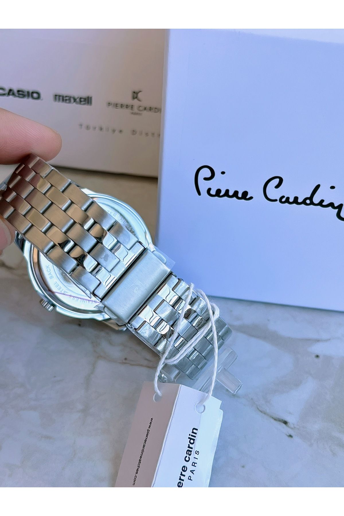 Pierre Cardin Çelik Kordon 30 Metre Su Geçirmez Siyah Katran Erkek Kol Saati - Görsel 3