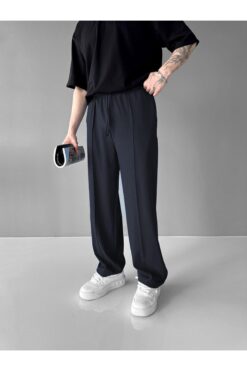 ablukaonline Erkek Beli Lastikli Baggy Pantolon Lacivert