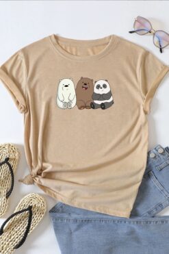 uyguntarz Unisex Kafadar Ayılar Tasarım T-shirt