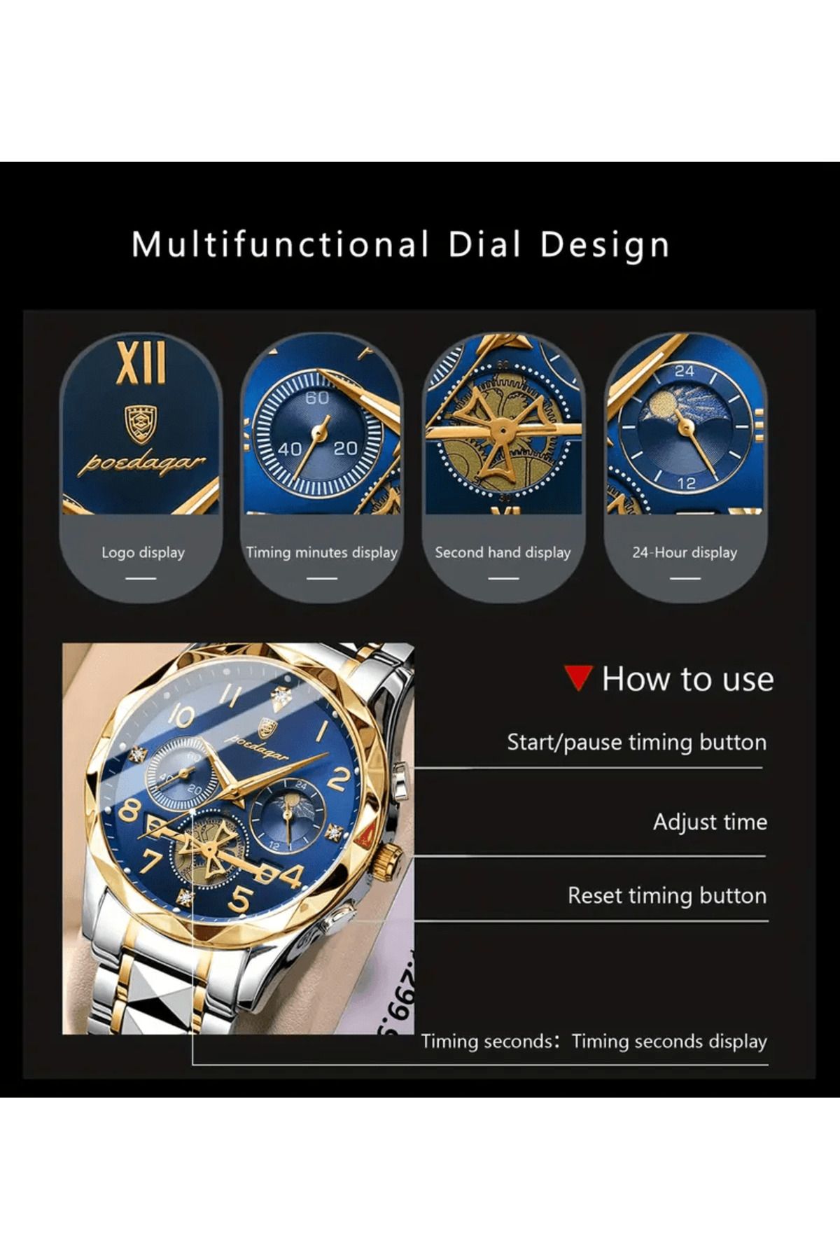 Poedegar LÜX Erkek Saat - Görsel 5